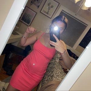 Hot pink dress